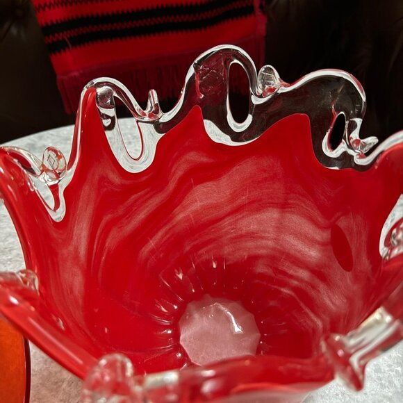 White Cristal Bowl - Murano Style - Picture 3 of 12